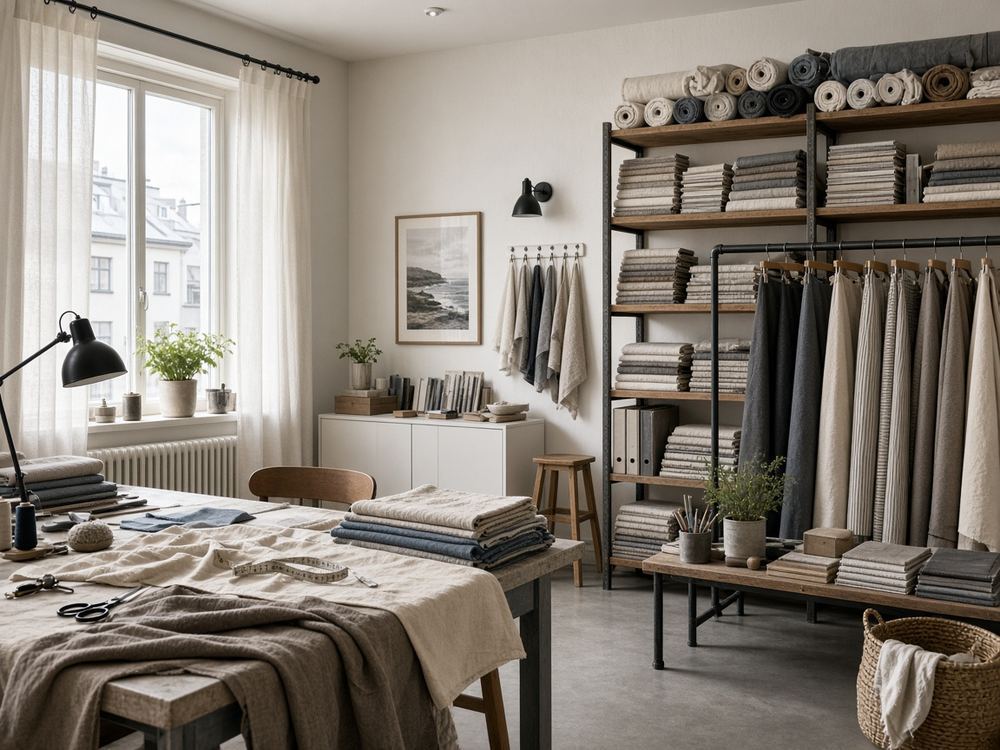 About the Curtains / home textiles studio at Trawls Flaw Textiles